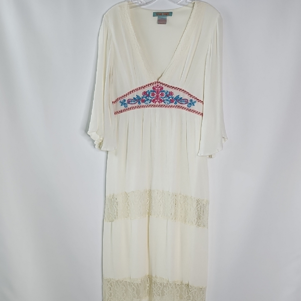 FLYING TOMATO | Cream Dolman Sleeve Maxi Dress